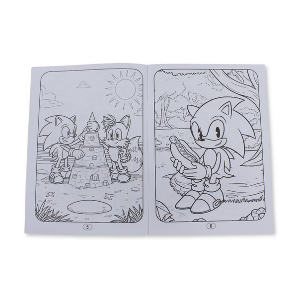Sonic The Hedgehog Coloring Book Set with Colored Pencils