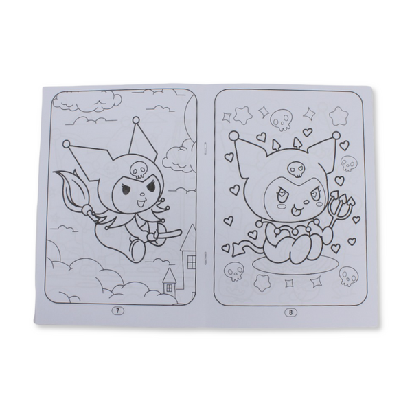 Kuromi Coloring Book Set with Colored Pencils