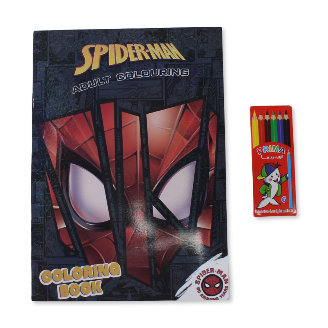 Spider-Man Coloring Book Set with Colored Pencils - Assortments - Egypt