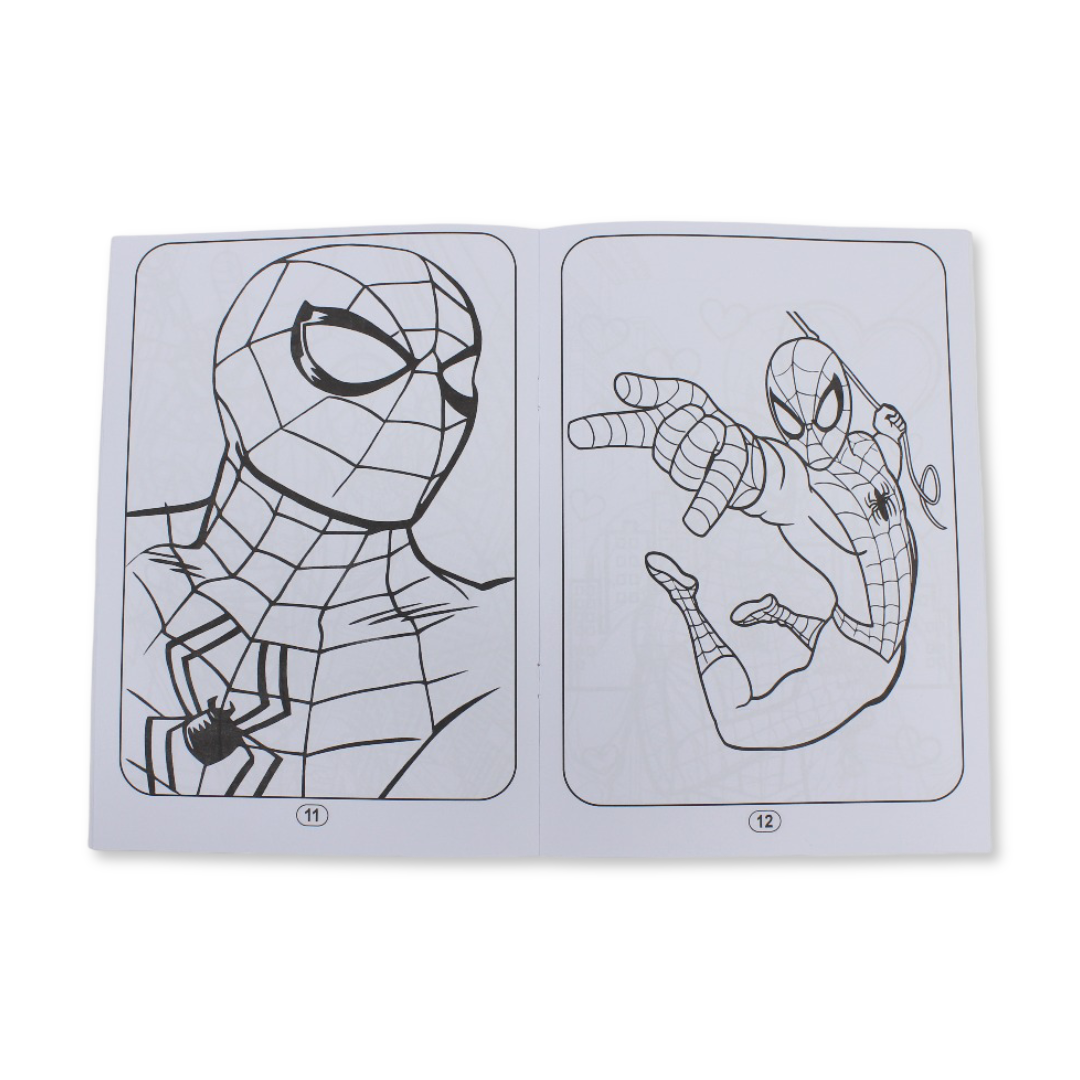 Spider-Man Coloring Book Set with Colored Pencils