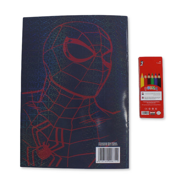 Spider-Man Coloring Book Set with Colored Pencils