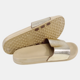 Women's Rubber Slides – Metallic Gold