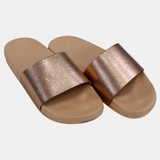 Women's Rubber Slides – Metallic Copper