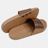 Women's Rubber Slides – Metallic Copper