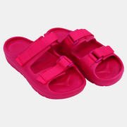 Kids' Girls Rubber Slippers – Fuchsia Scotch Design