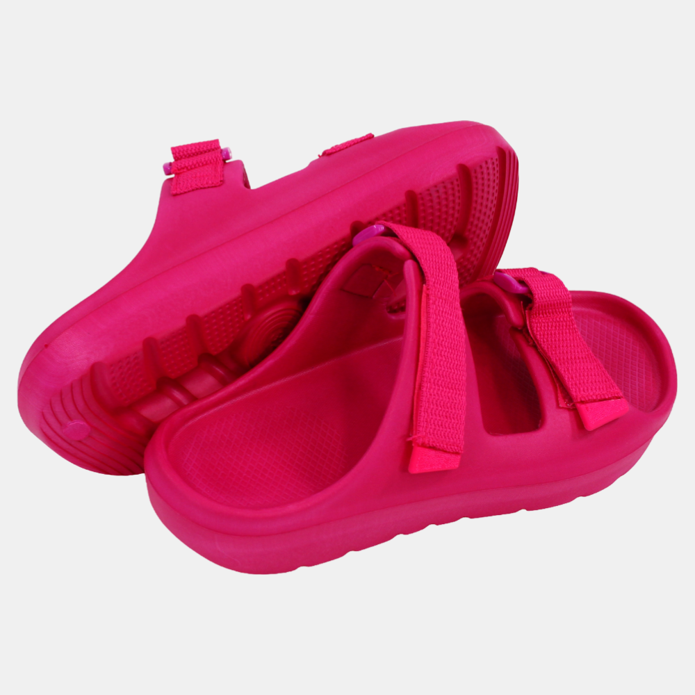 Kids' Girls Rubber Slippers – Fuchsia Scotch Design