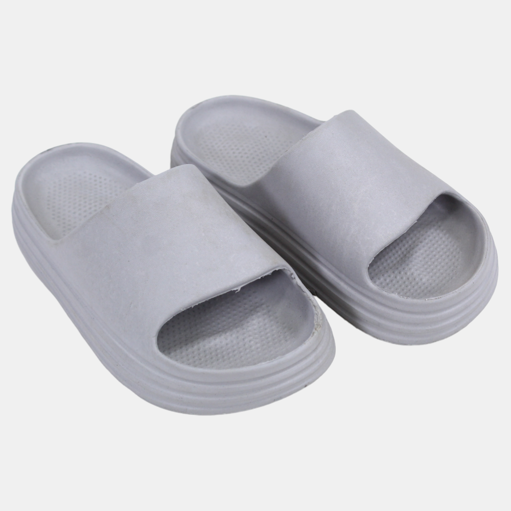 Unisex Rubber Slippers – Grey Waves Design