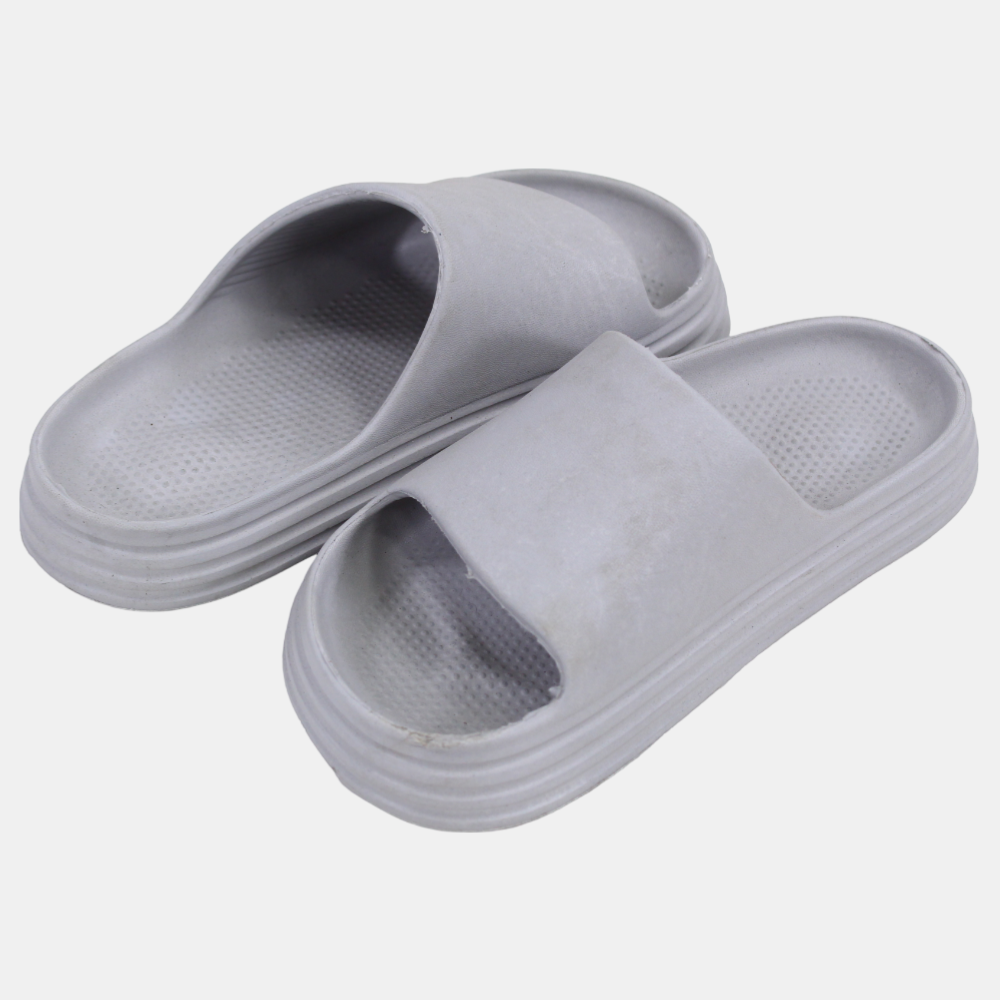 Unisex Rubber Slippers – Grey Waves Design