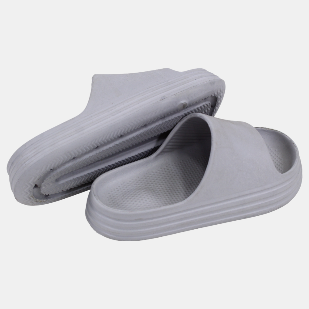 Unisex Rubber Slippers – Grey Waves Design
