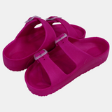 Girls Rubber Slippers – Fuchsia Jet Design