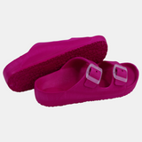 Girls Rubber Slippers – Fuchsia Jet Design