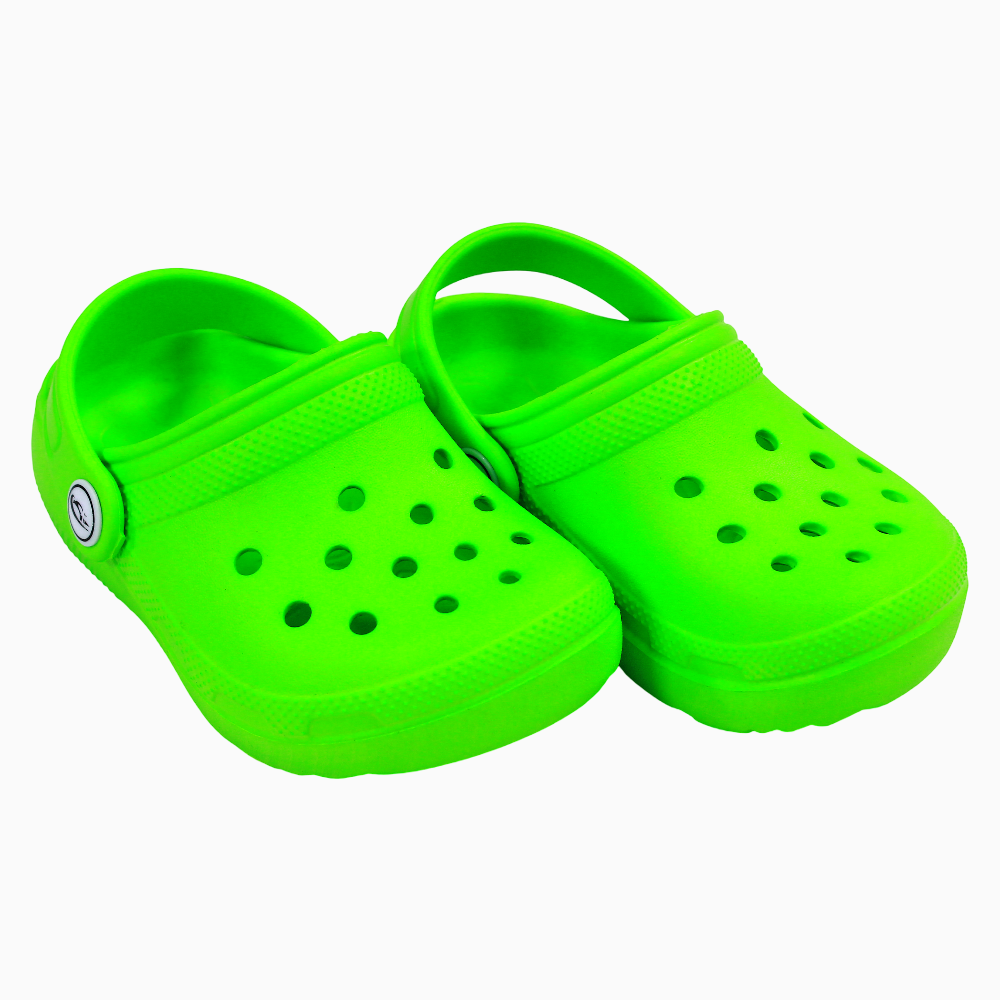 Unisex Baby Rubber Clogs – Neon Green