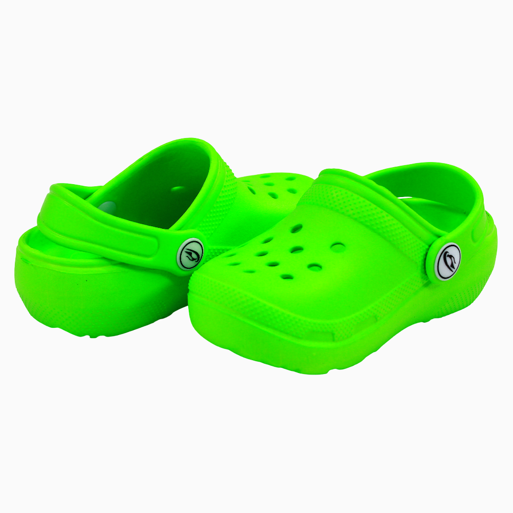 Unisex Baby Rubber Clogs – Neon Green