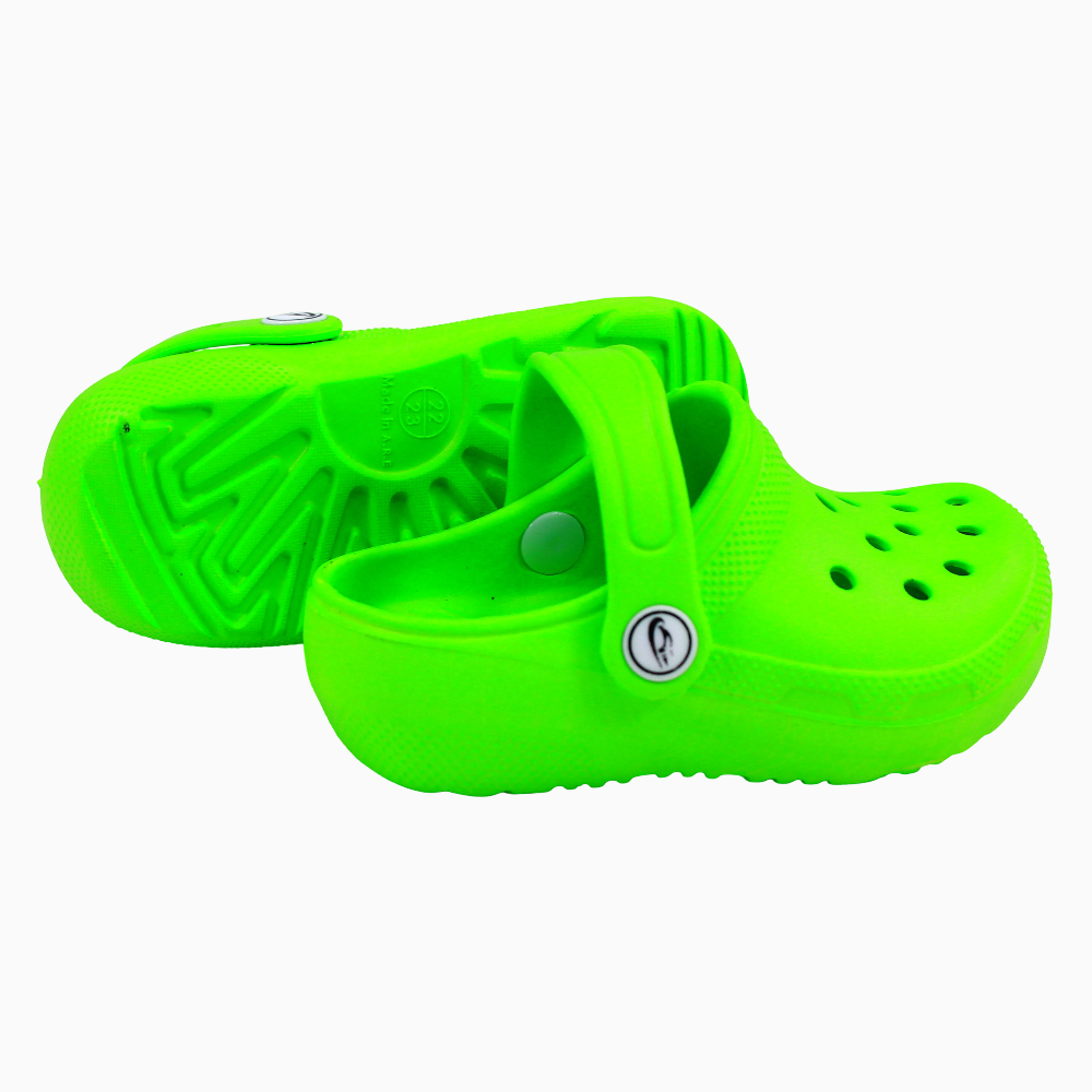 Unisex Baby Rubber Clogs – Neon Green