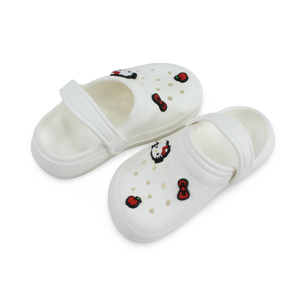 Girls Rubber Crocs – White