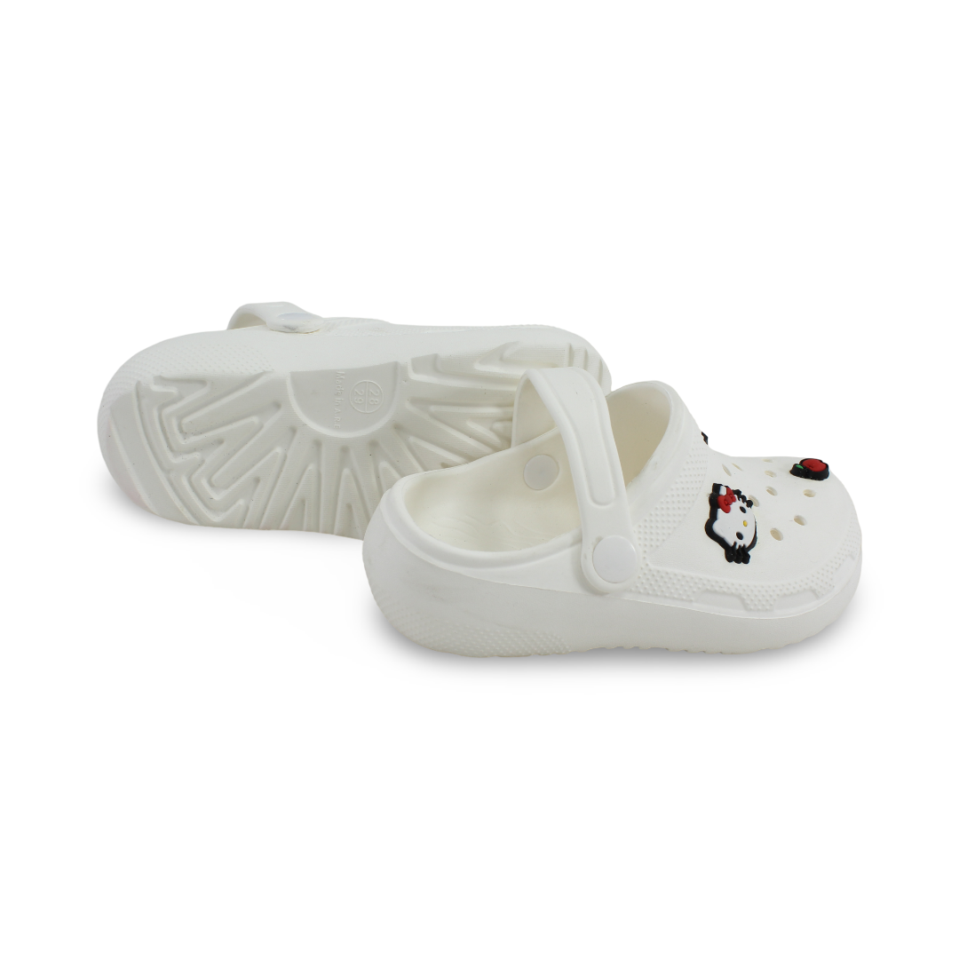Girls Rubber Crocs – White