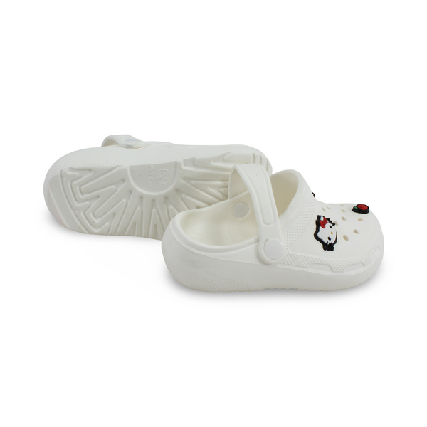 Girls Rubber Crocs – White