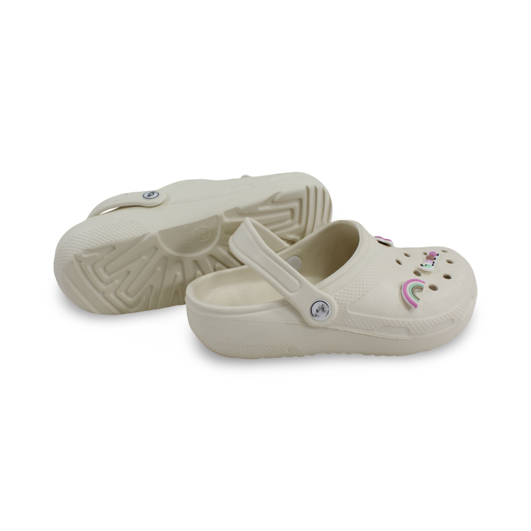 Boys Rubber Crocs – Off-White