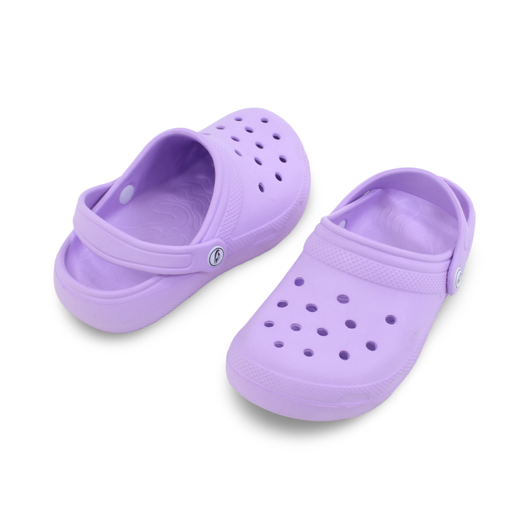 Girls Rubber Crocs – Purple