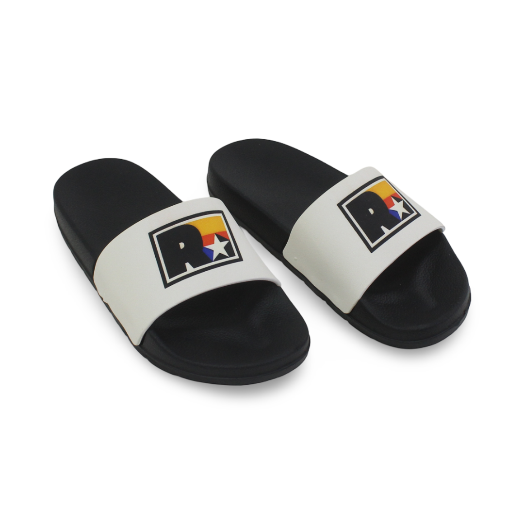 Boys Rubber Slippers – White & Black - Clothing - Egypt Gulf