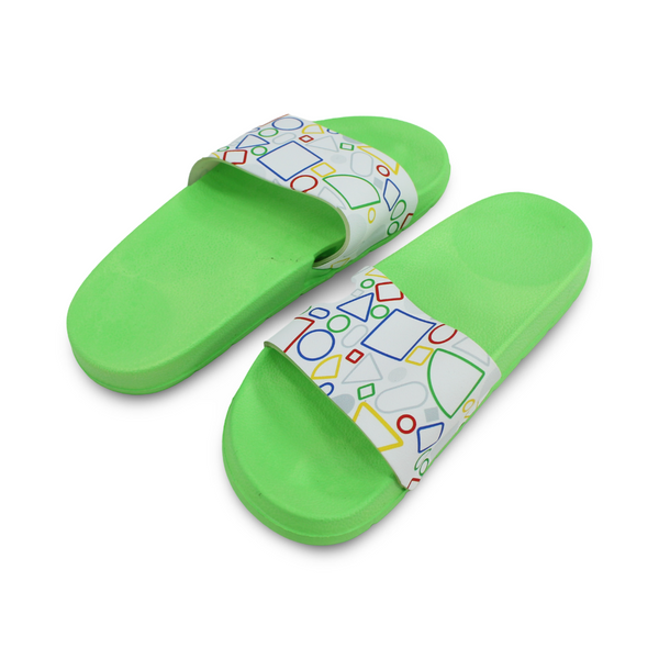 Unisex Rubber Slippers – Yellow & White