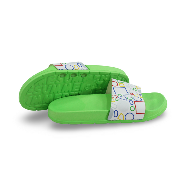 Unisex Rubber Slippers – Yellow & White