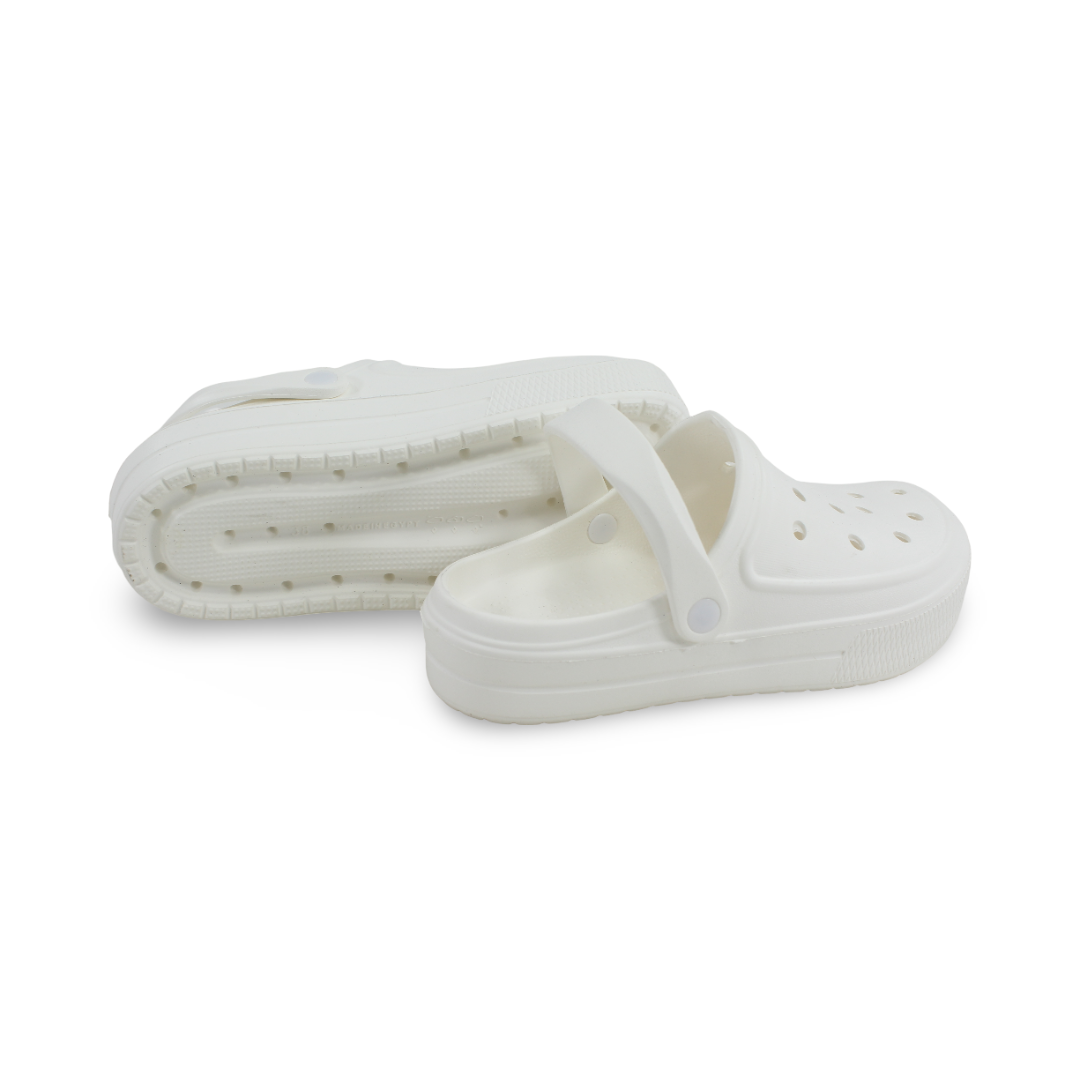 Unisex Rubber Crocs – White