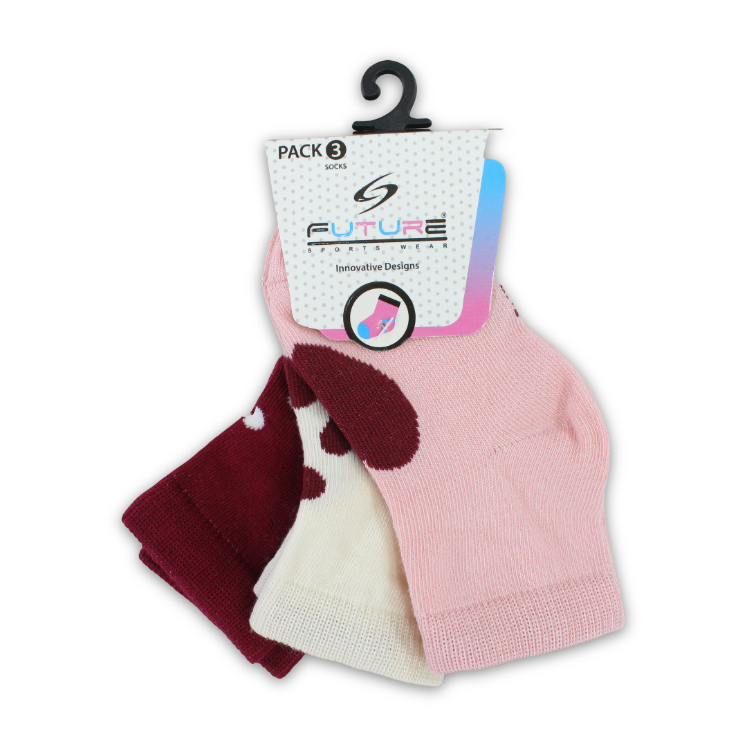 Future Fit Baby Girls Cotton Socks – Pack Of 3