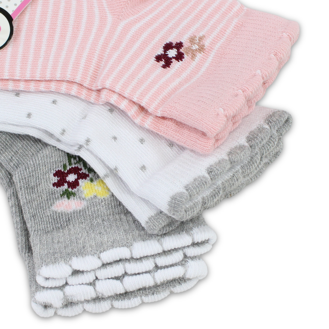 Future Fit Baby Girls Cotton Socks – Pack Of 3