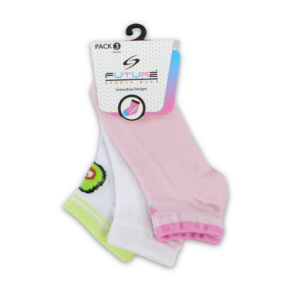 Future Fit Baby Girls Cotton Socks – Pack Of 3
