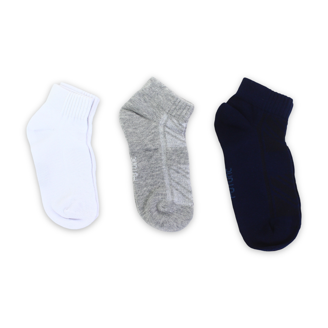 Future Fit Unisex Cotton Low-Cut Socks (S Size) – Pack Of 3 - Clothing