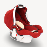 Burgundy & White Maller Baby Car Seat – Lightweight, Safe, and Practical