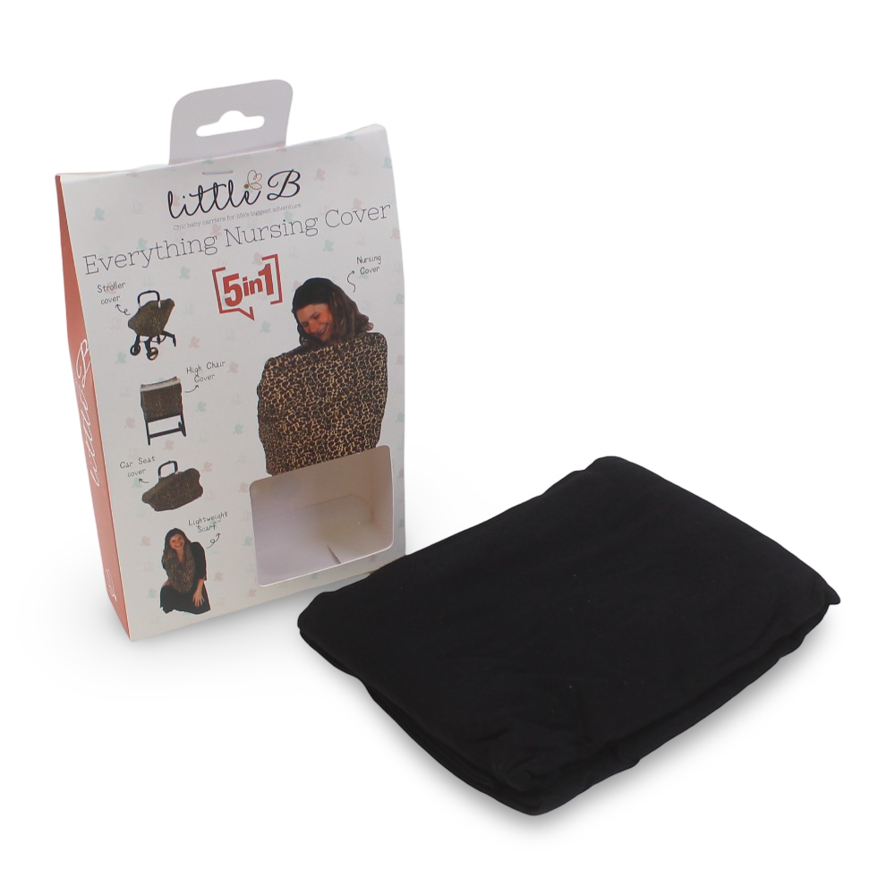 Little B Breastfeeding Cover – Midnight Black - Baby Essentials