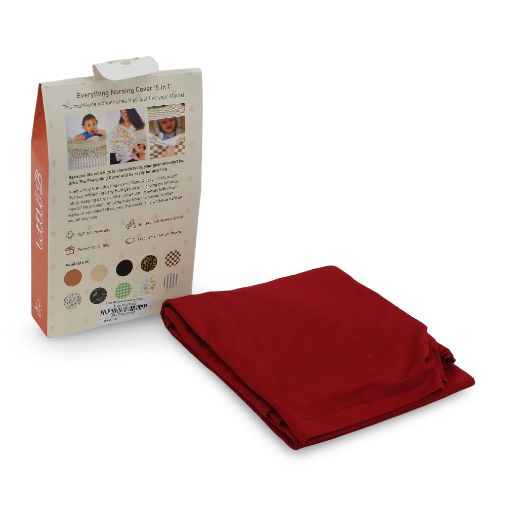 Little B 5-in-1 Everything Breastfeeding Cover - Burgundy