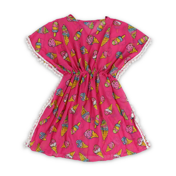 Girls Chiffon Cash Mayo – Fuchsia with Ice Cream Print