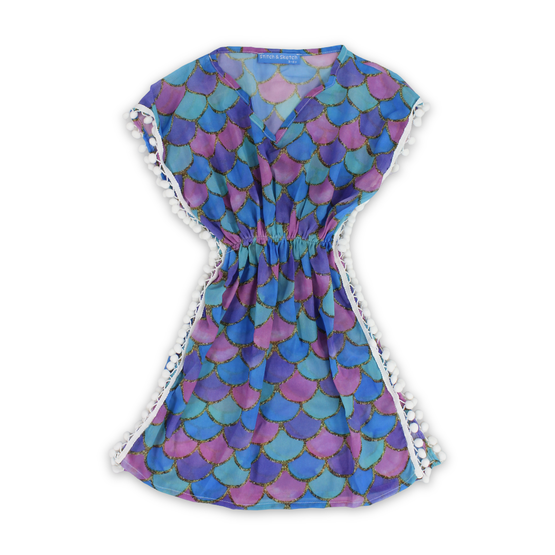 Girls Chiffon Cash Mayo – Multicolor Mermaid - Clothing - Stitch and Sketch