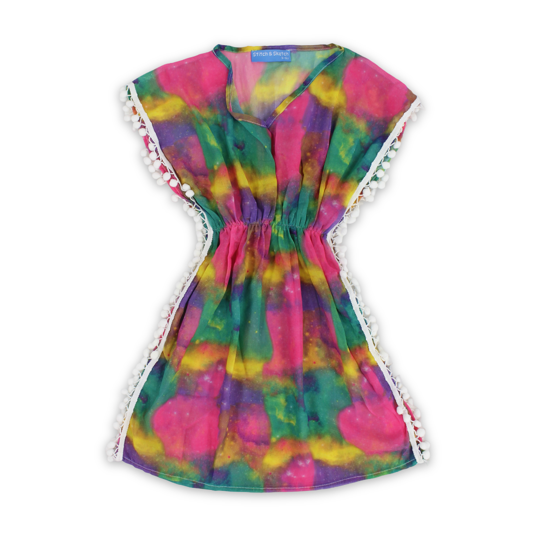 Girls Chiffon Cash Mayo – Multicolor with Tie-Dye Print - Clothing - Stitch and Sketch