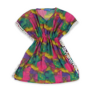 Girls Chiffon Cash Mayo – Multicolor with Tie-Dye Print
