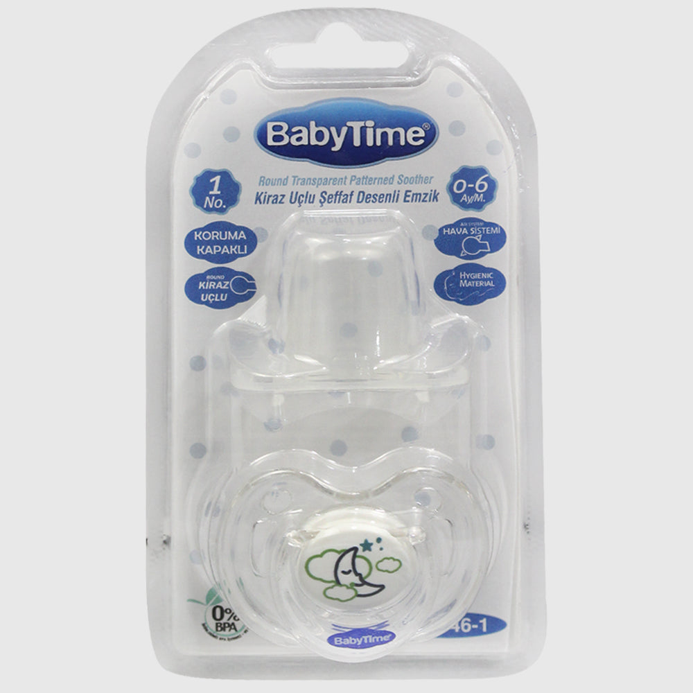Baby Time Baby Silicone Round Soother Candy With Cap No:1