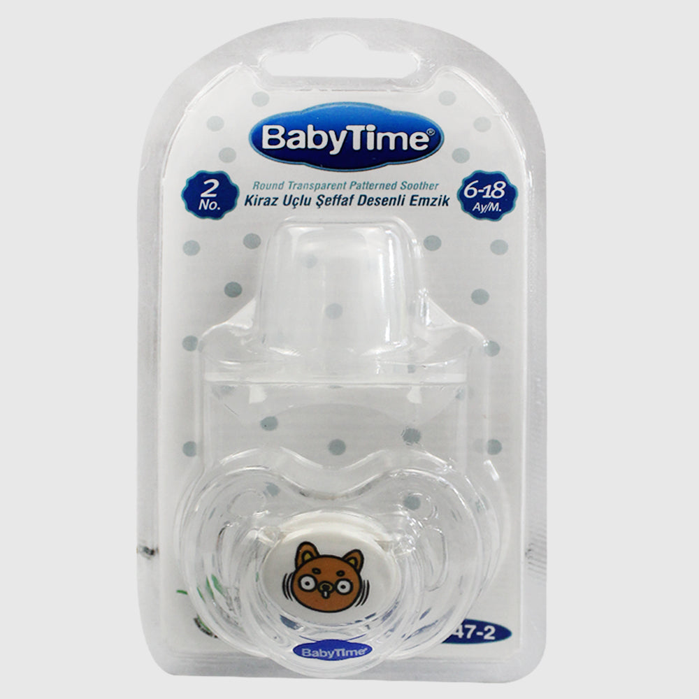 Baby Time Baby Silicone Round Soother Candy With Cap No:2