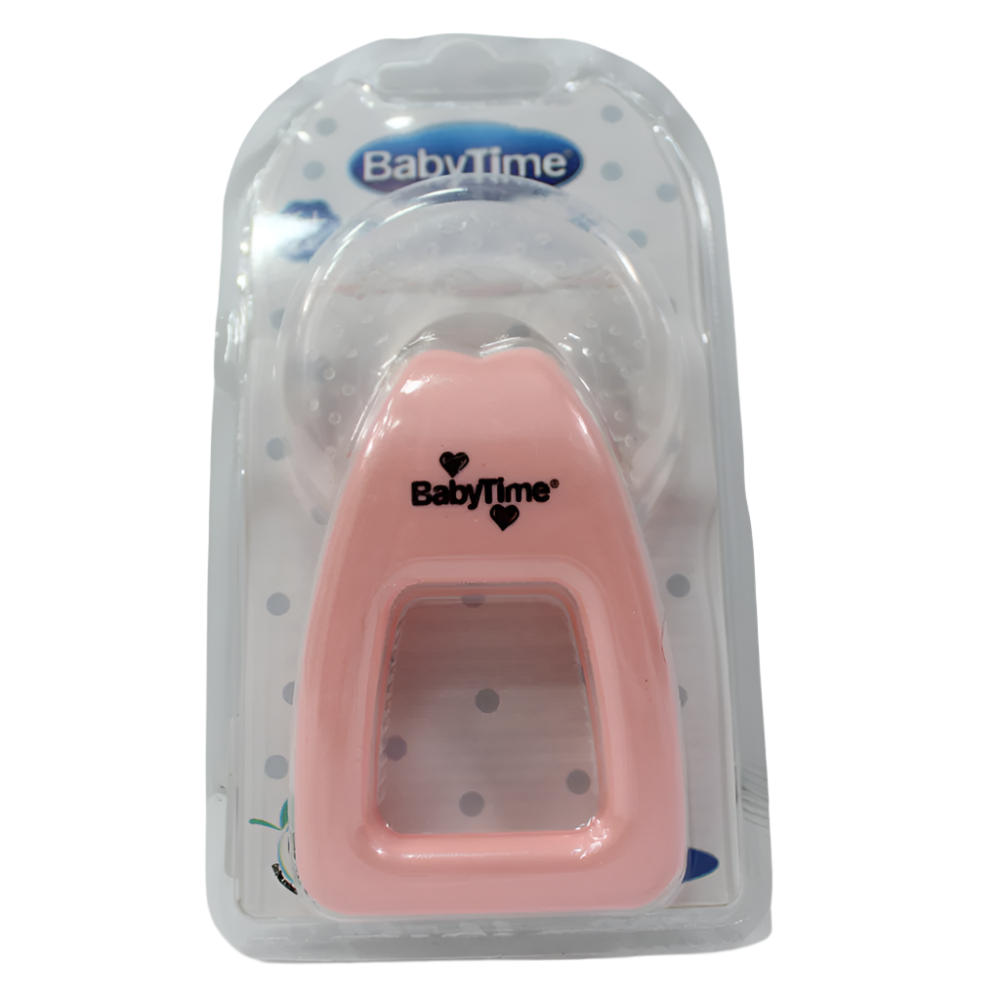 Baby Time Water Teething Ring with Handle - Pink