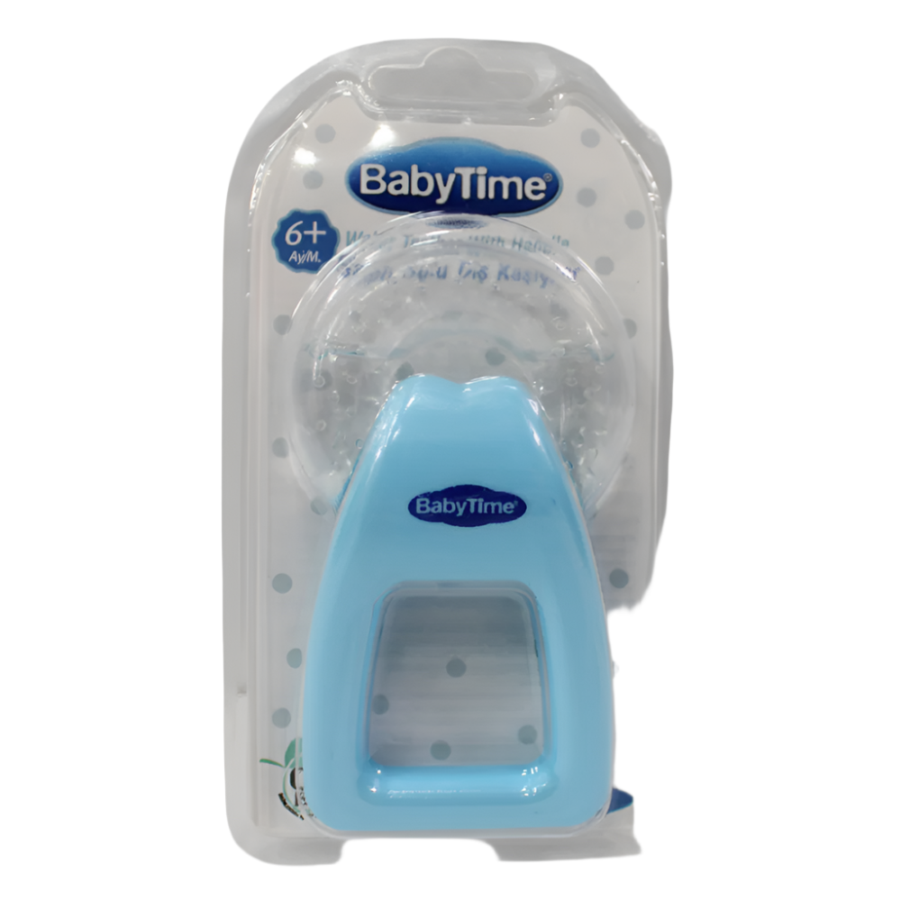 Baby Time Water Teether With Handle - Blue