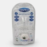 Baby Time Silicone Orthodontical Transparent Patterned Soother