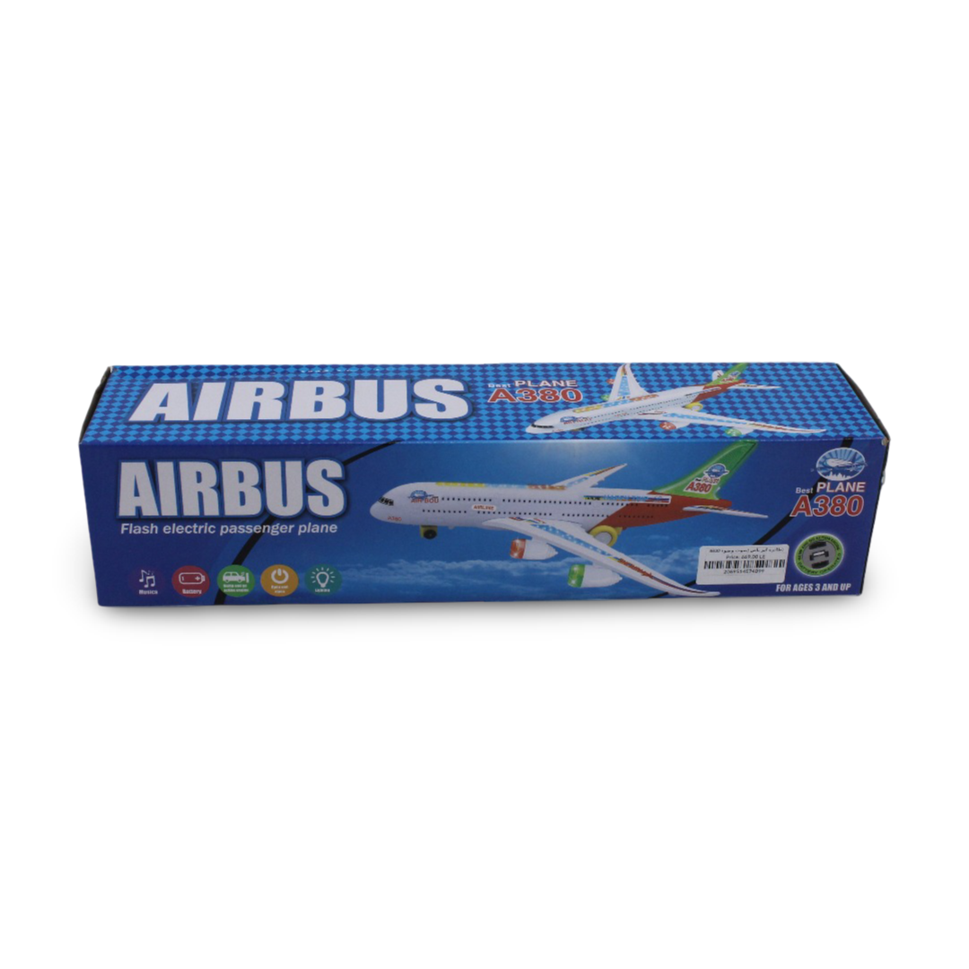 Airbus A380 Flash Electric Passenger Plane Toy – White