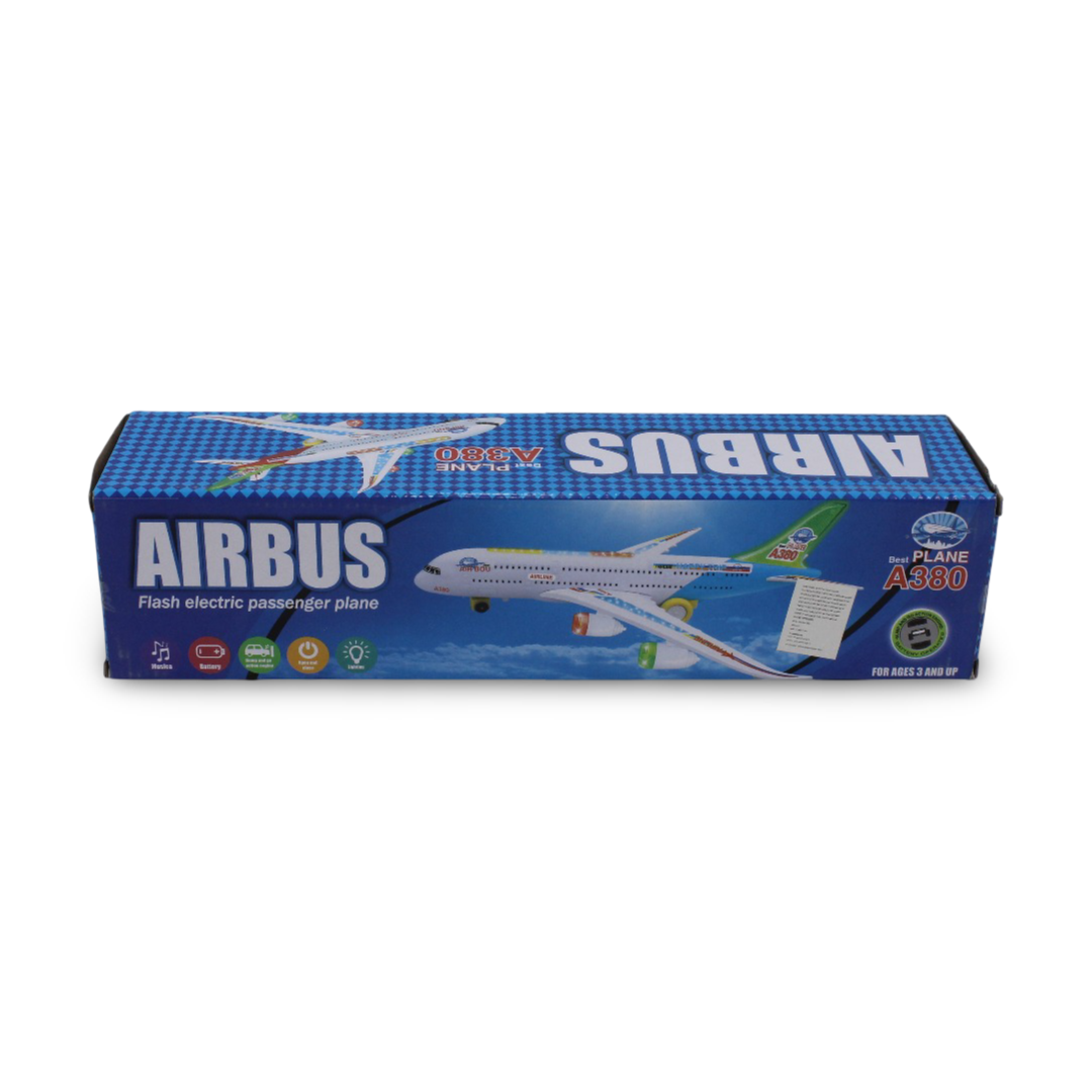 Airbus A380 Flash Electric Passenger Plane Toy – White