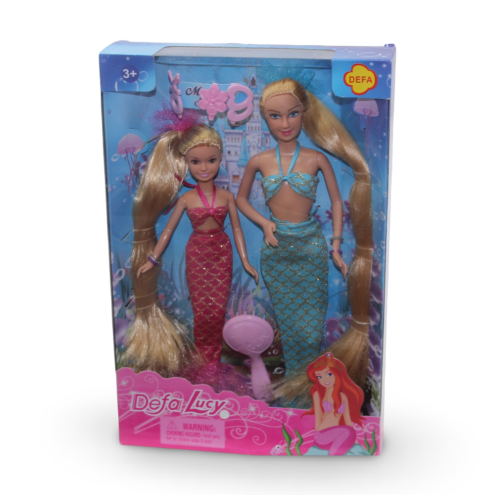Defa Lucy Mermaid Sisters Doll Set with Accessories - Toys
