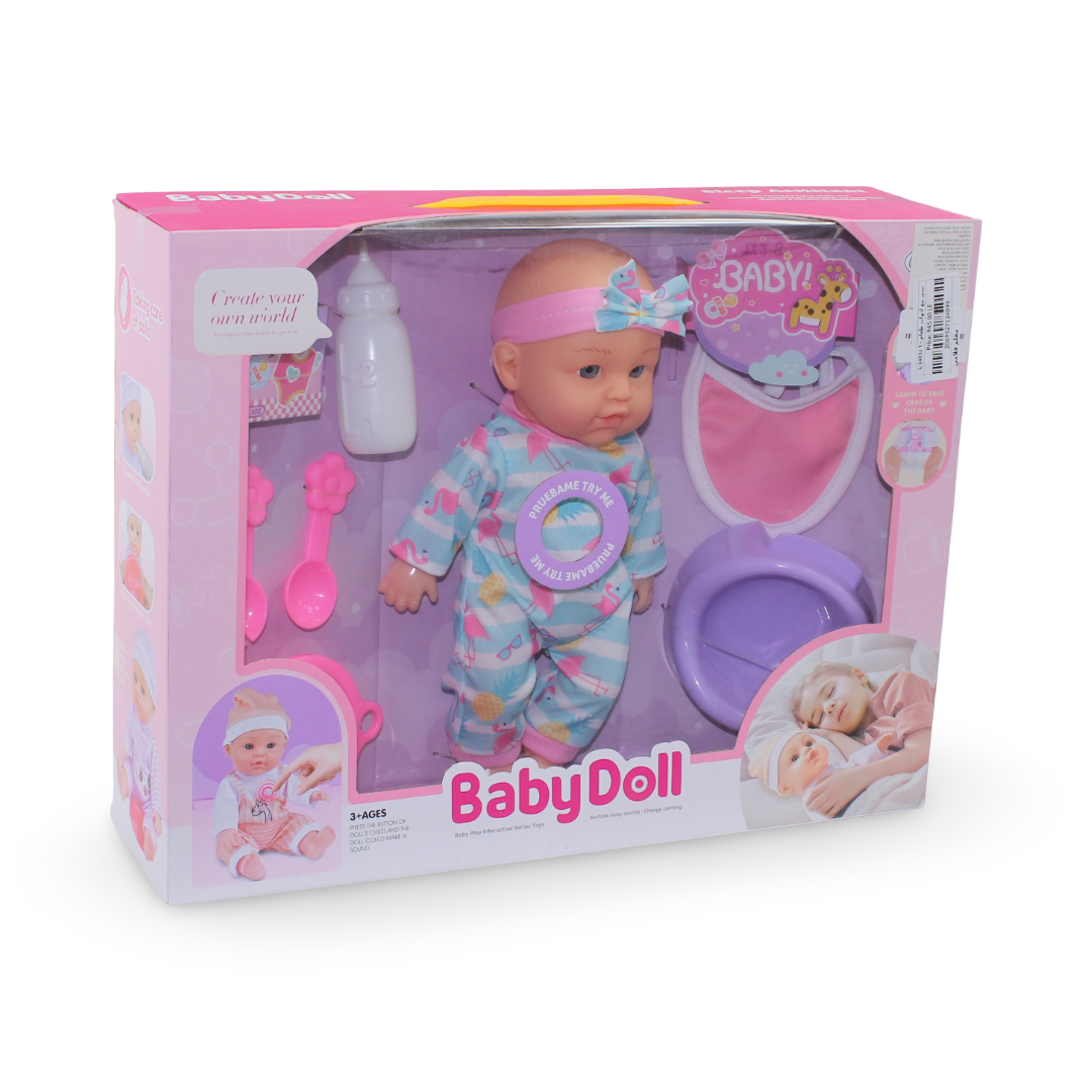 Baby Doll Play Set – Drink & Wet