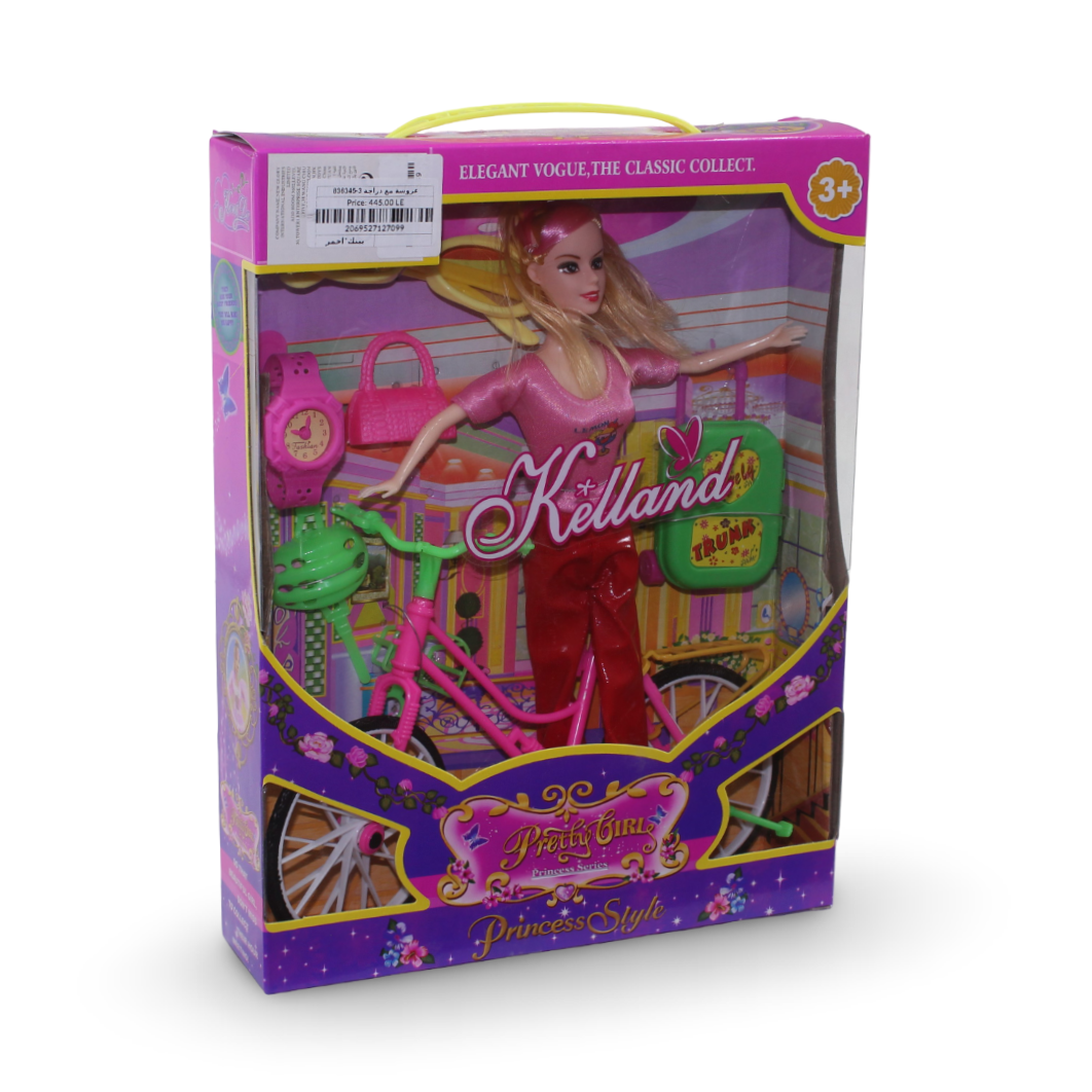 "Kelland" Fashion Doll Set with Bike
