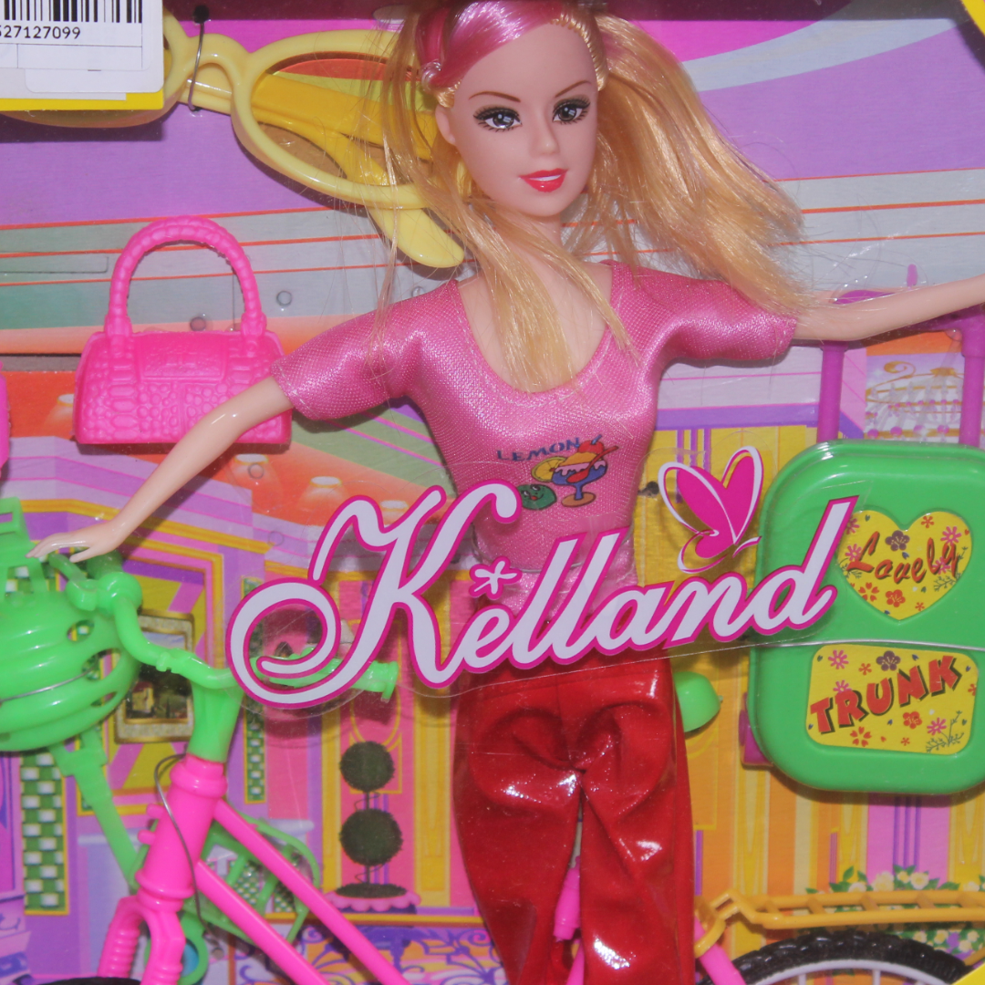 "Kelland" Fashion Doll Set with Bike