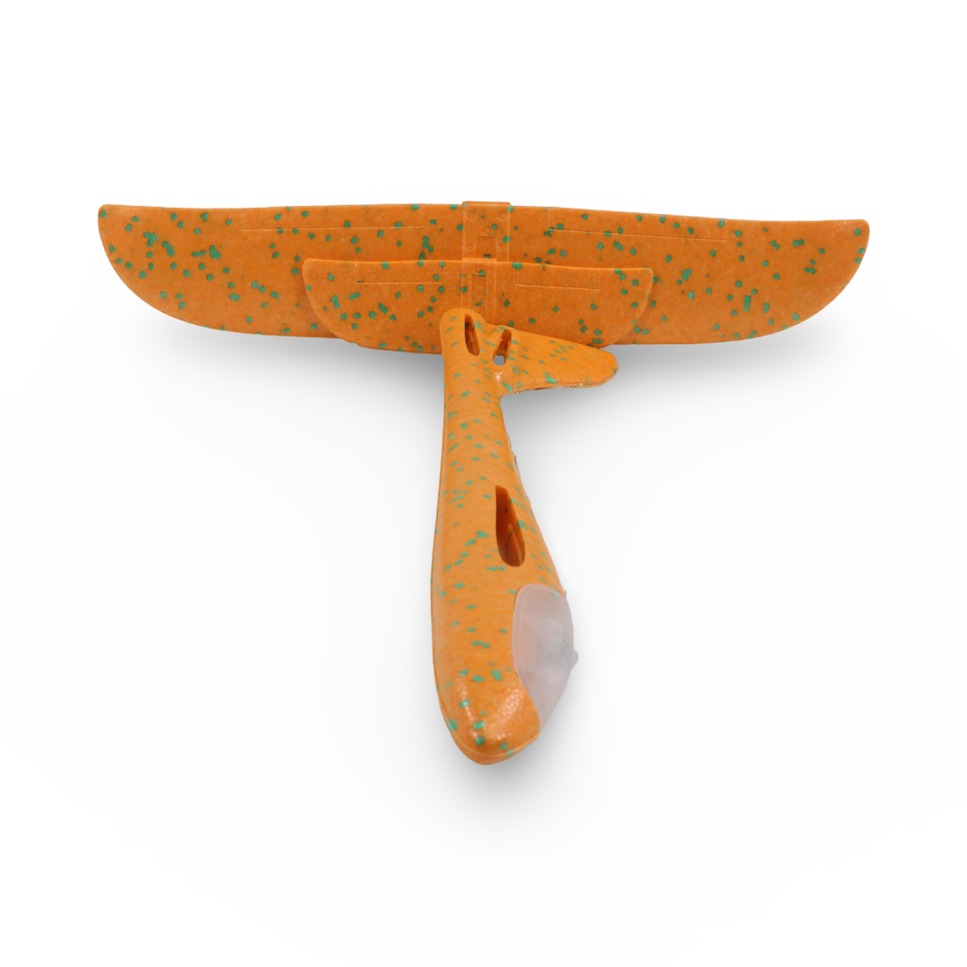 Foam Throwing Glider Airplane – Orange